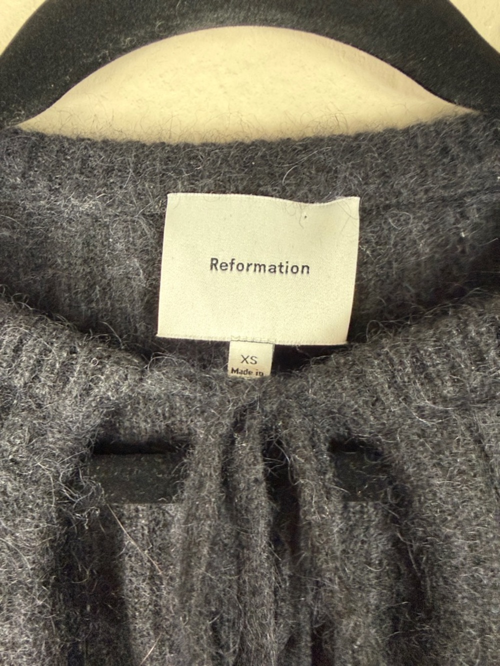 Reformation Rebecca Cashmere Alpaca Tie Front Cardigan - Picture 6 of 9